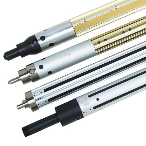 Air shaft and expanding mandrel product range with different body and expansion designs