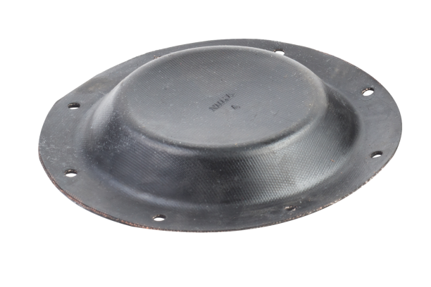 Four-inch rubber diaphragm outer convex surface with perimeter bolt holes