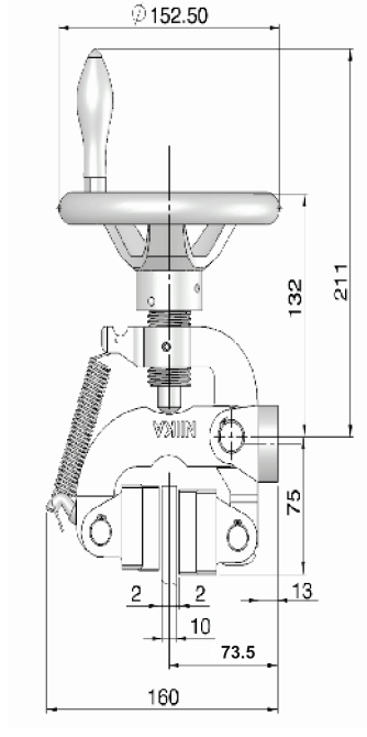 DBG 10M(manual disc brake dimensions)